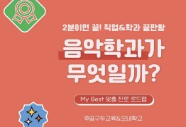 My Best 학과소개 (예체능계열) 음악학과가 무엇일까?